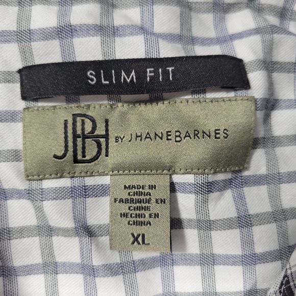 Jhane Barnes Men's Long Sleeve Button Up Slim Fit Plaid Shirt XL - Picture 5 of 11